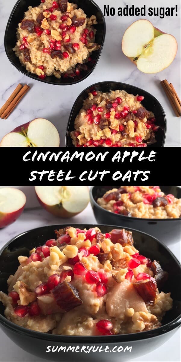 how to make cinnamon apple steel cut oats