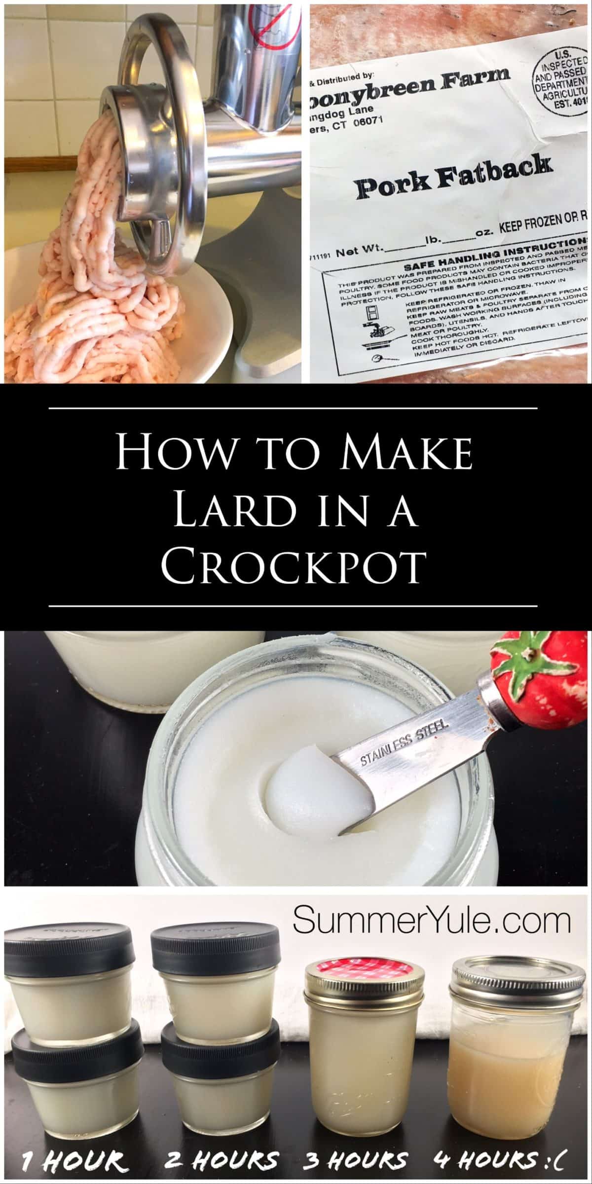 how to make lard in your crockpot Pinterest image