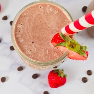 Chocolate Strawberry Banana Smoothie No Added Sugar