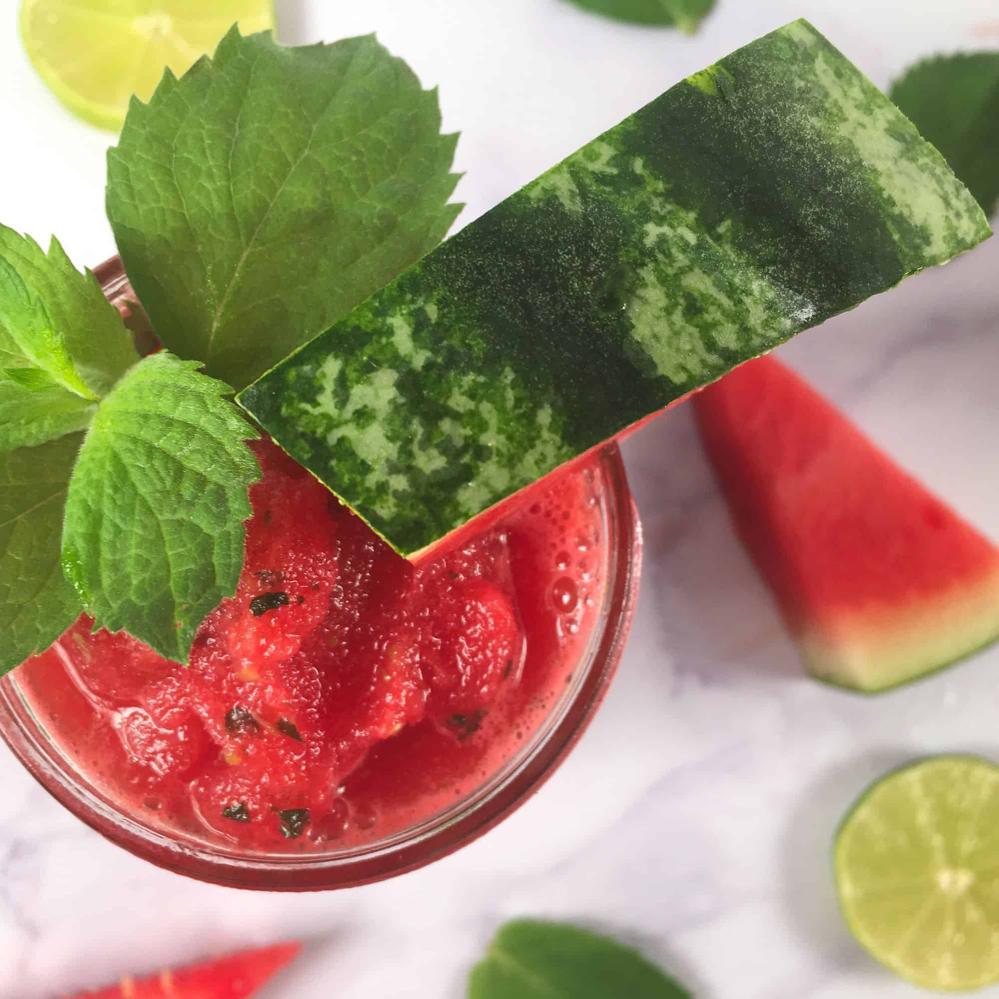 Slushie watermelon lime smoothie