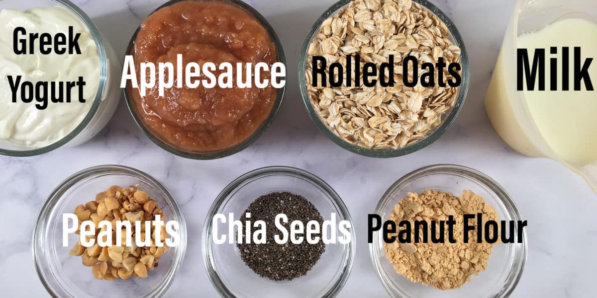 Applesauce overnight oats ingredients