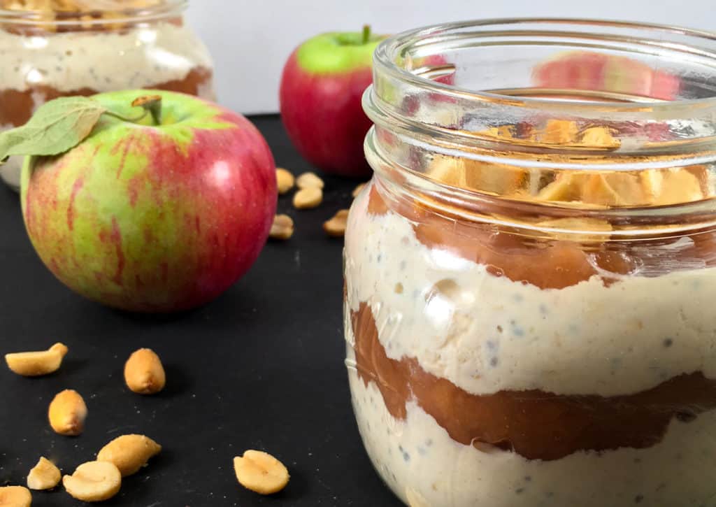 Layered High Protein Oatmeal in Jars