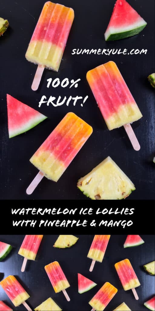 Mango Pineapple Watermlon Ice Lollies