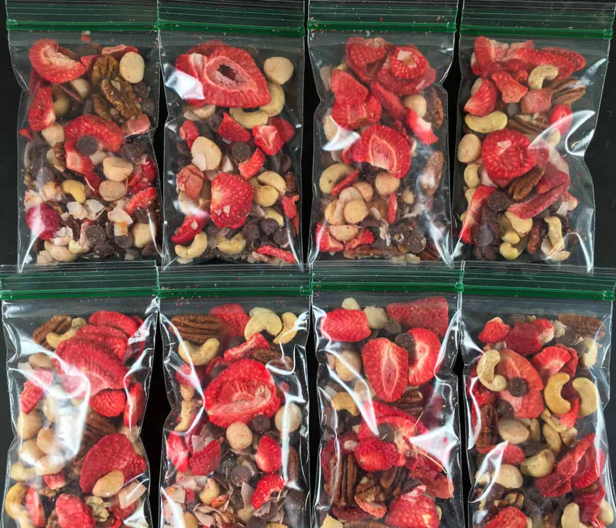 Keto Trail Mix in Snack Baggies