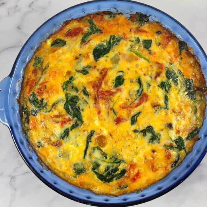 High Protein Crustless Quiche (Keto Frittata Recipe)