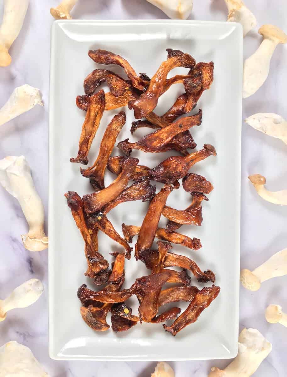 vegan oyster mushroom jerky