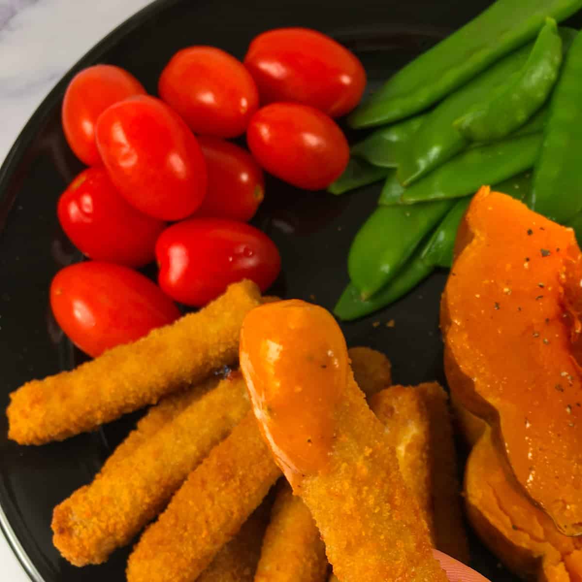air fryer chicken tenders with BBQ sauce