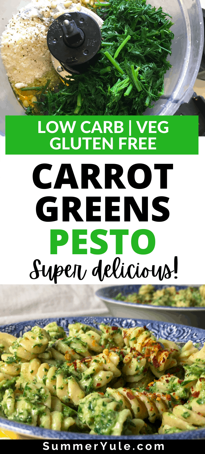 carrot greens pesto