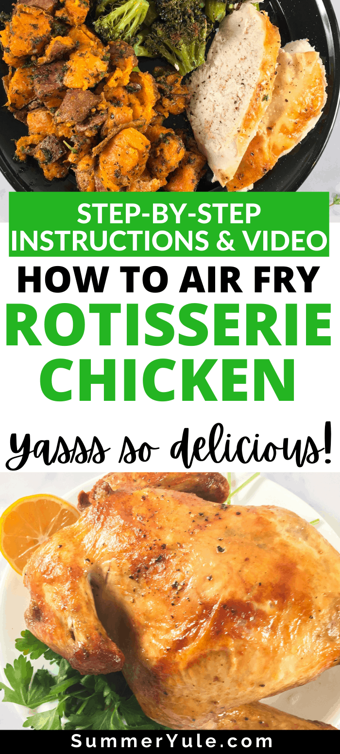 how to air fry rotisserie chicken