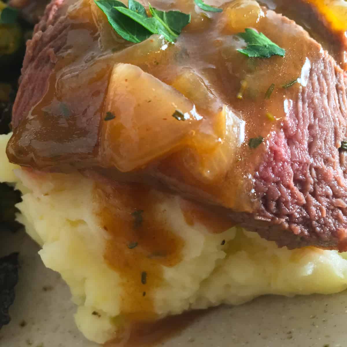 instant pot london broil and gravy