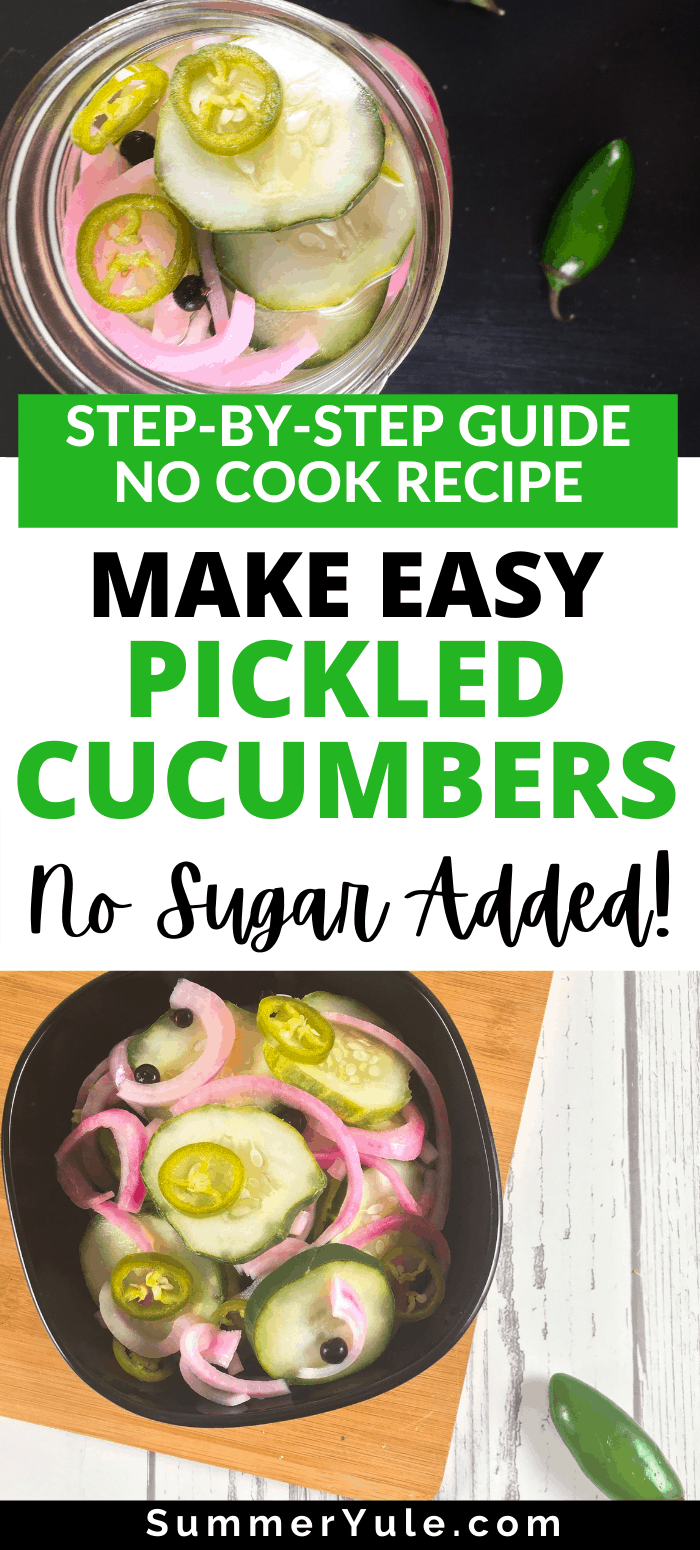 no cook pickled cucumbers