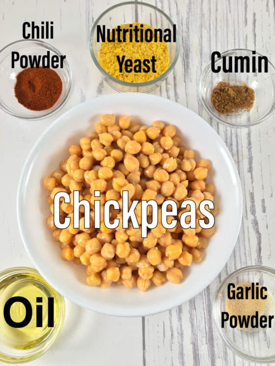 Roasted Garbanzo Beans Recipe (Air Fryer Chickpeas Snacks)