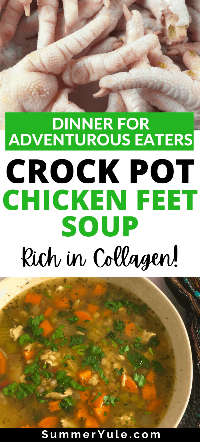 chicken feet soup crock pot
