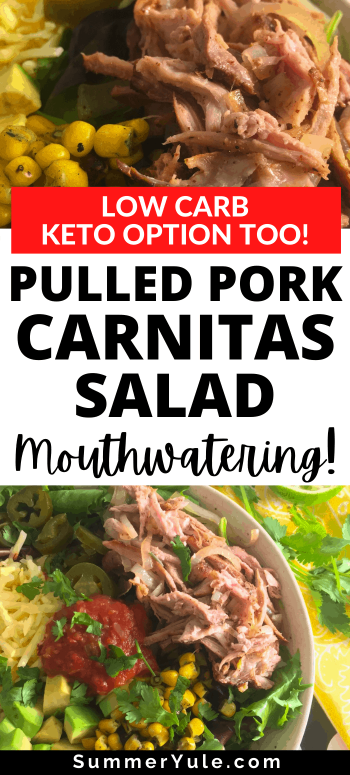 how to make pulled pork carnitas salad