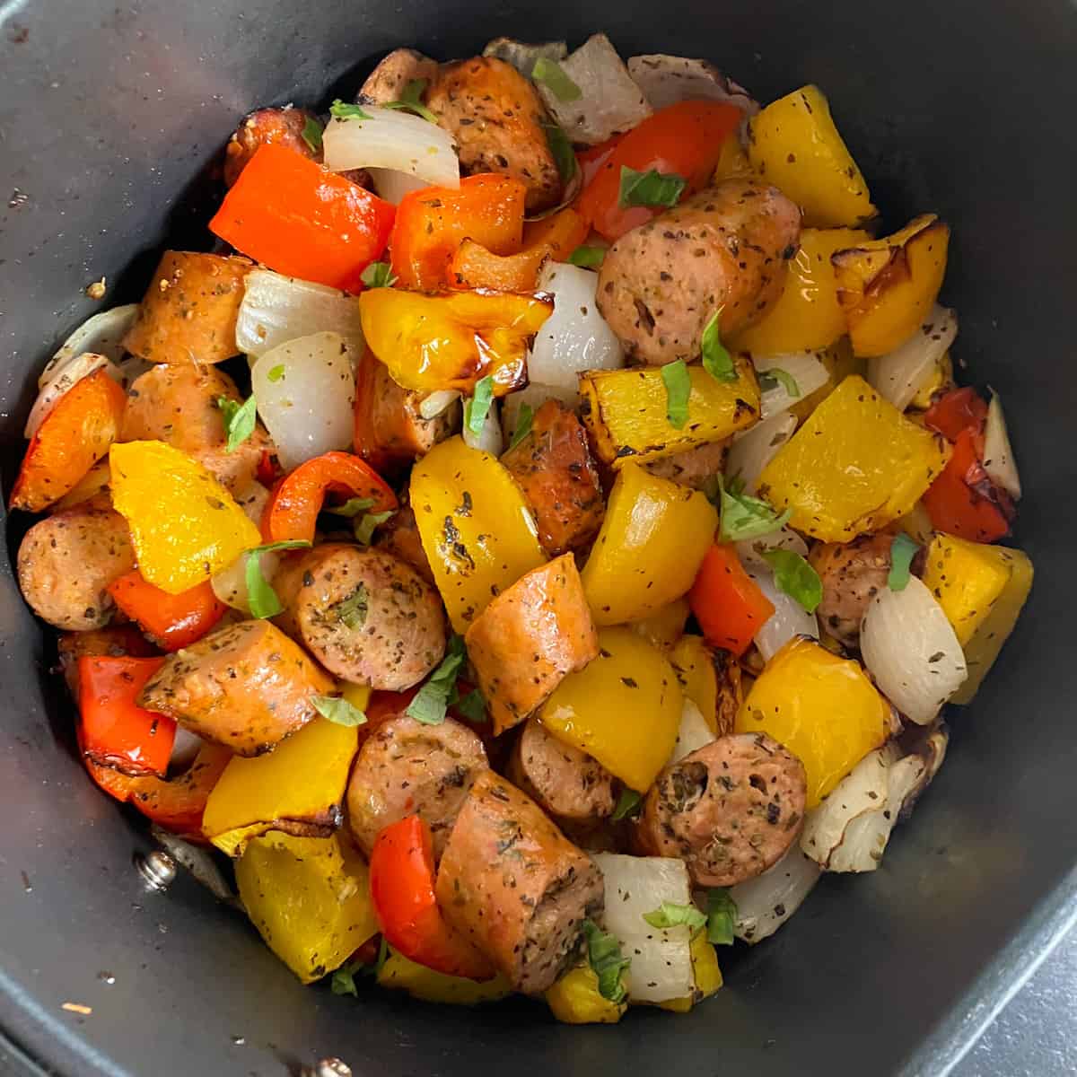 air fryer sausage peppers recipe