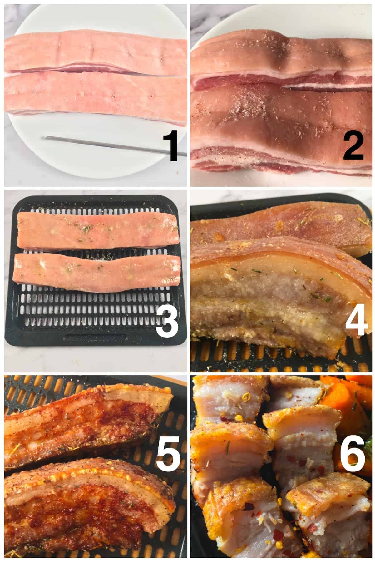 pork belly air fryer process