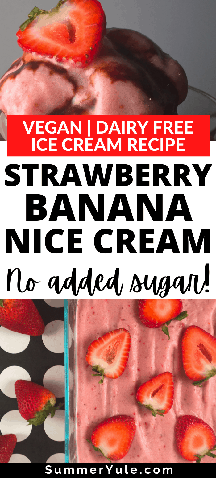 strawberry banana rhubarb nice cream