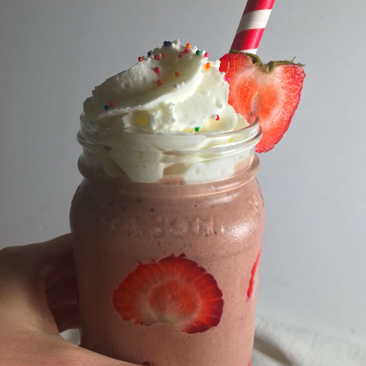chocolate strawberry banana shake