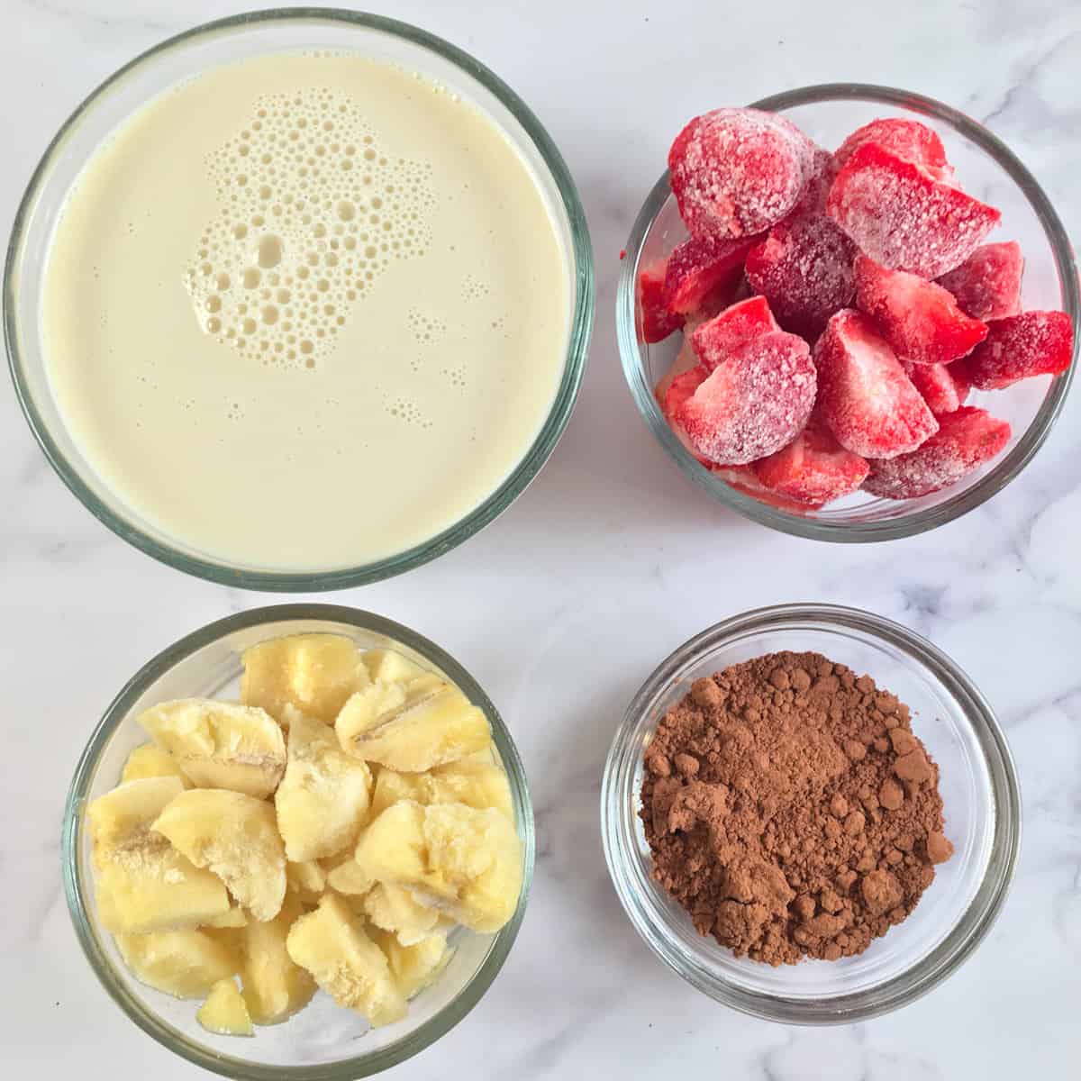 chocolate strawberry banana smoothie ingredients