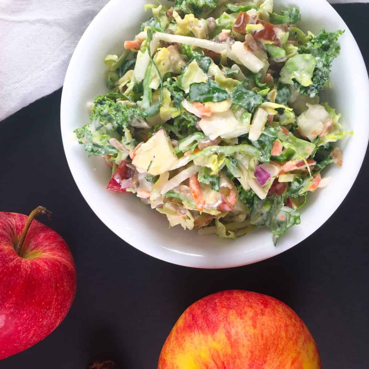 kale slaw with apples