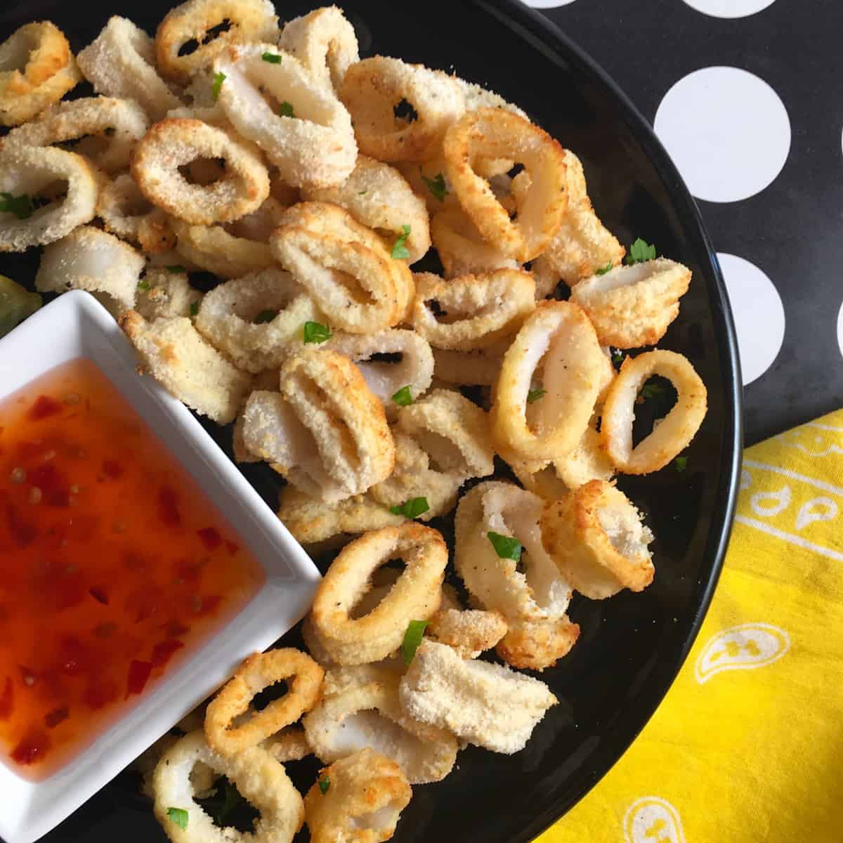 Air Fryer Fried Calamari (Light and Crispy)