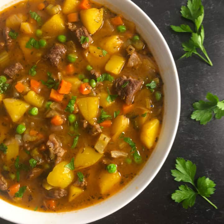 Old Fashioned Beef and Vegetable Soup (Pressure Cooker)