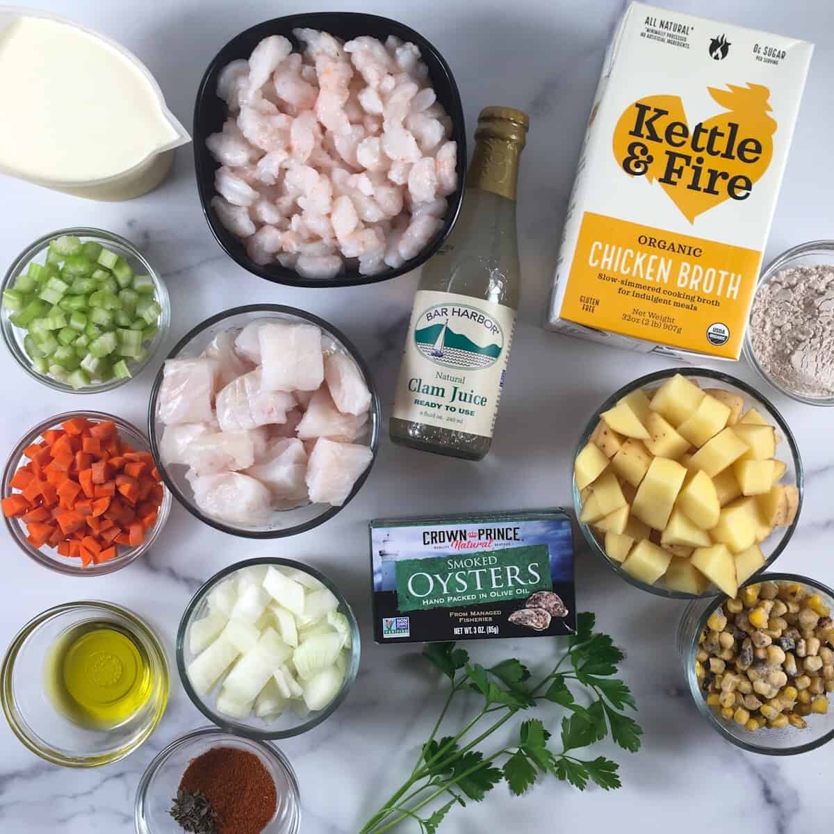 instant pot seafood chowder ingredients
