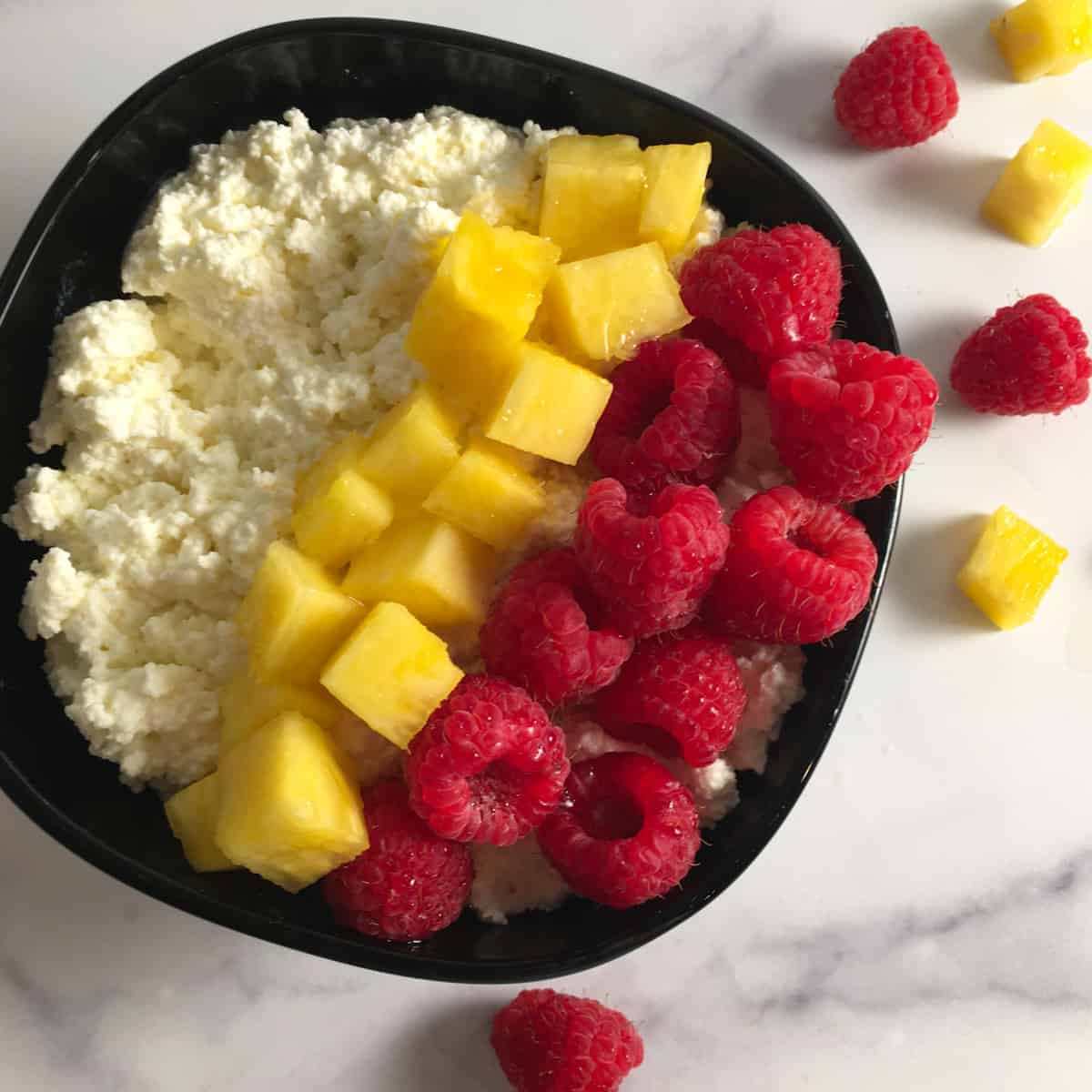 fruit and cottage cheese