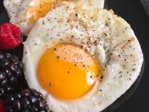 Air Fryer Fried Eggs - Bowl Me Over