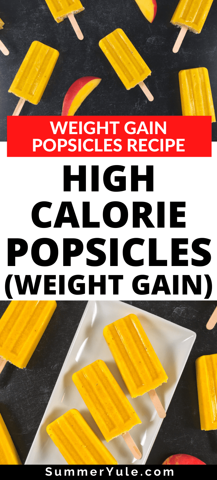 high calorie popsicles weight gain
