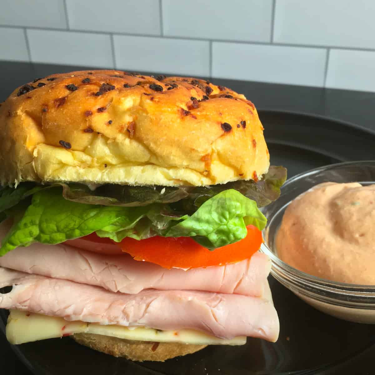sandwich with vegan mayo