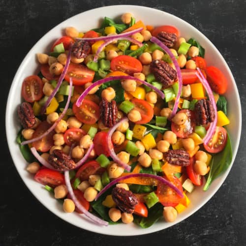 vegan spinach salad