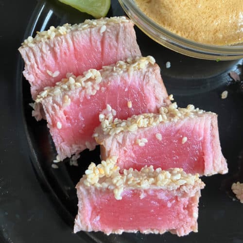 Air Fryer Tuna Steak (Frozen or Fresh Ahi Tuna Steaks Air Fryer Recipe)