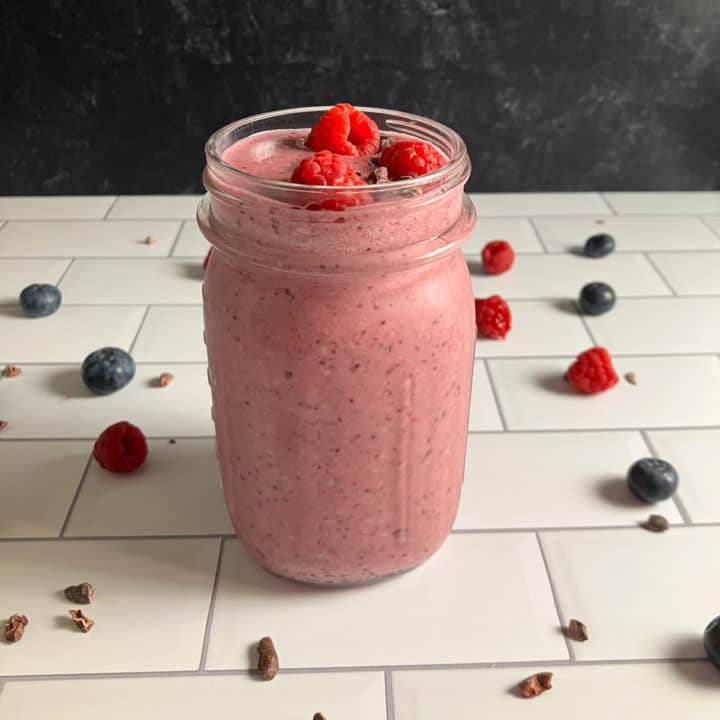 Keto Berry Smoothie (Vegan Keto Smoothie Recipe)
