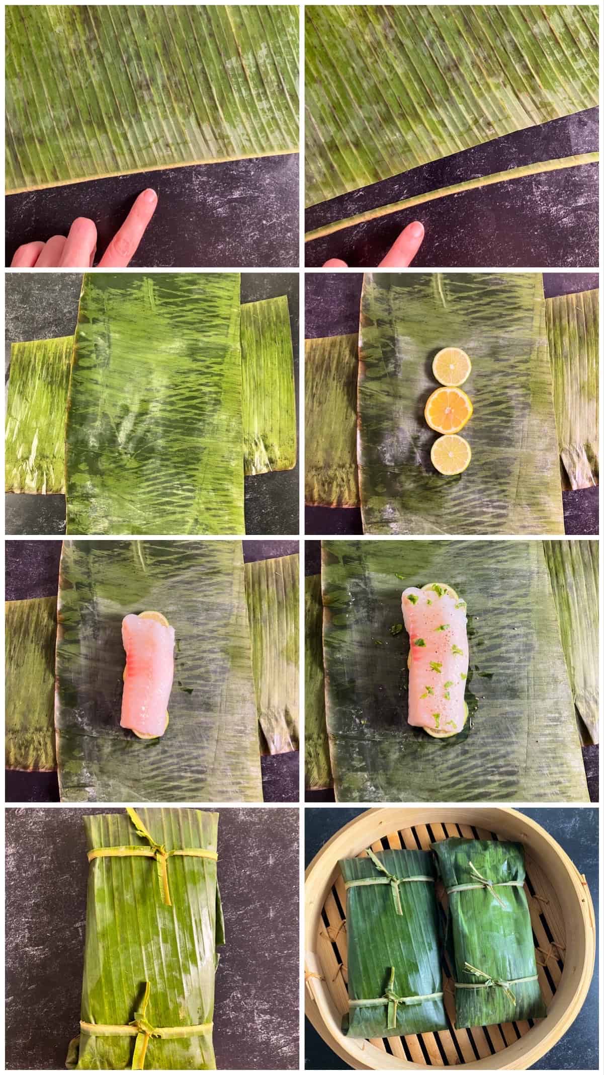 how to steam fish in banana leaves