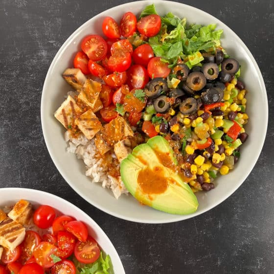 High Protein Buddha Bowl (Vegan Mexican Tofu Bowl Recipe)