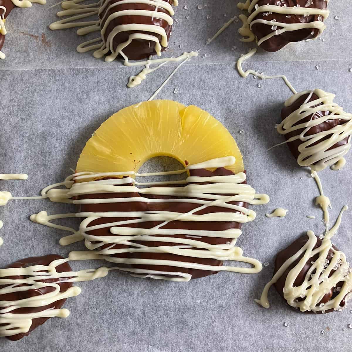 chocolate covered canned pineapple