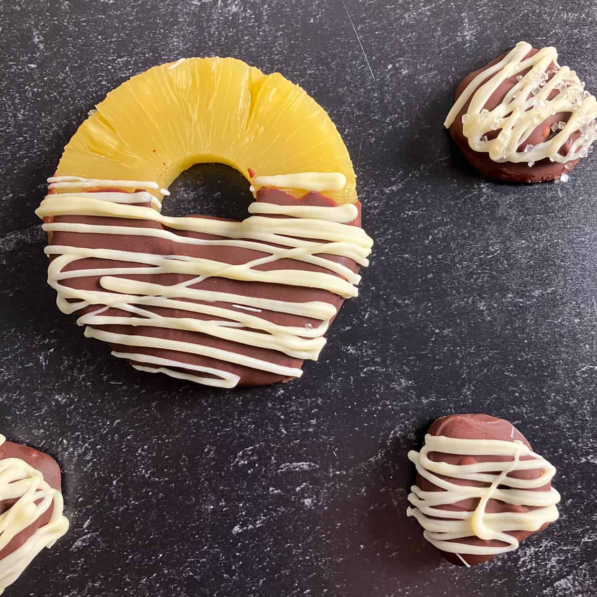 chocolate covered dried pineapple