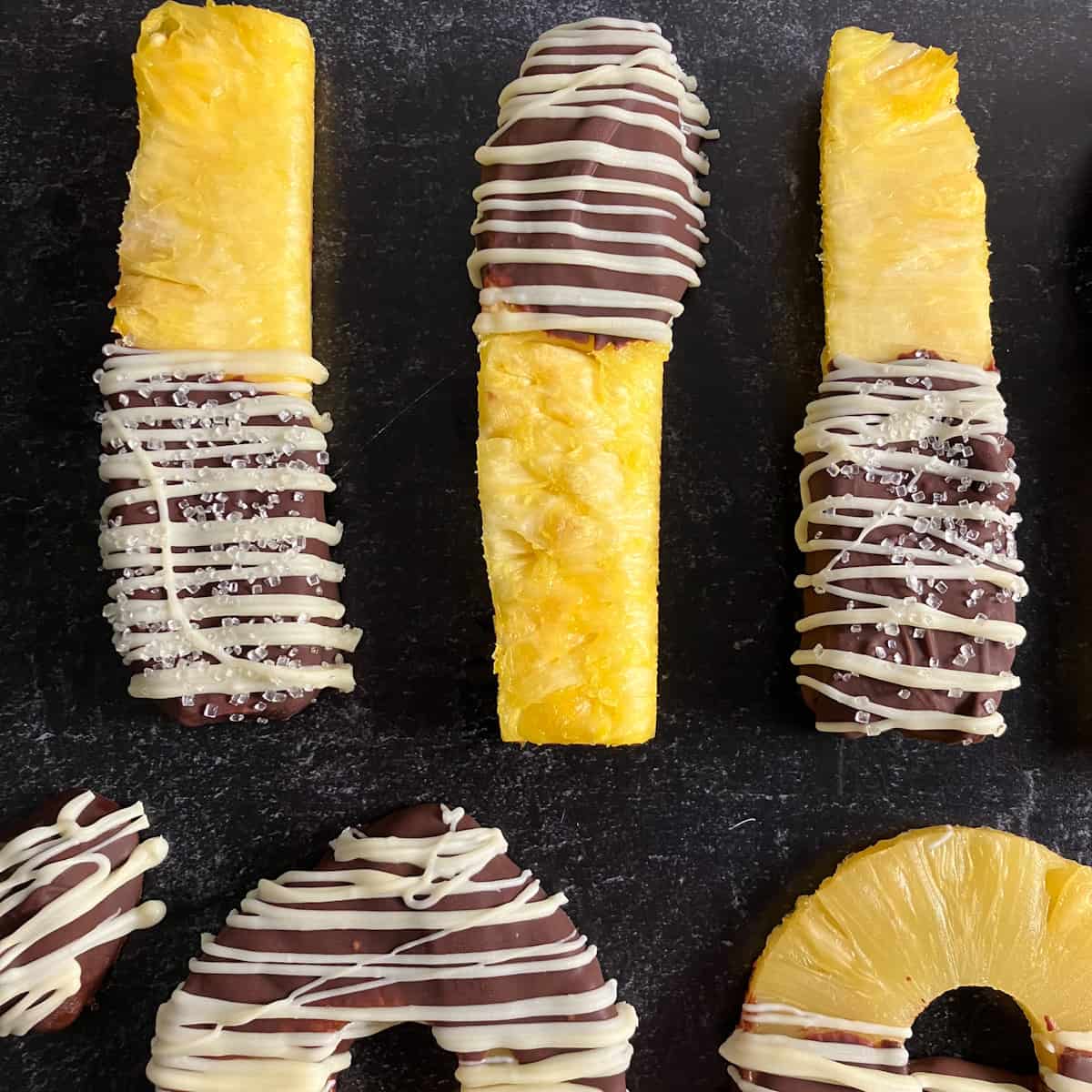 pineapple dipped in chocolate
