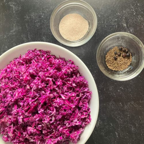 Fermented Red Cabbage Sauerkraut Recipe