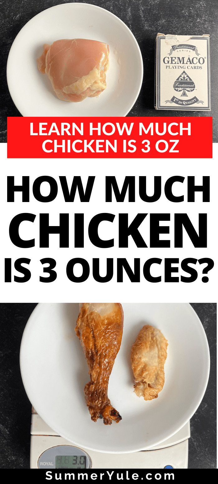 how much chicken is 3 oz