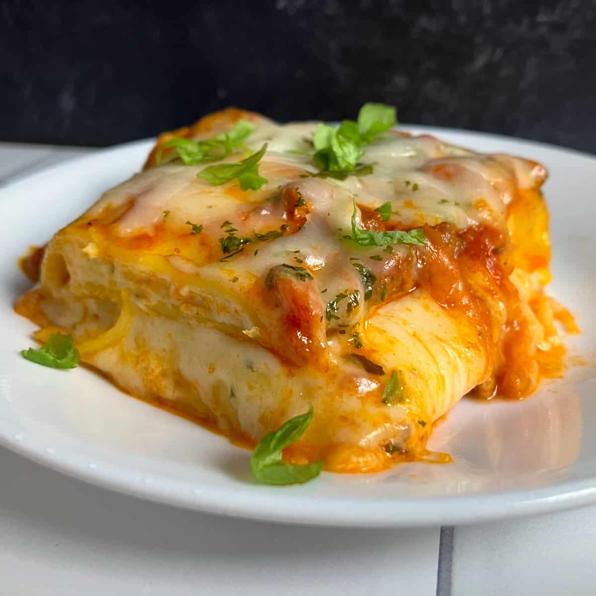 bake lasagna at 350