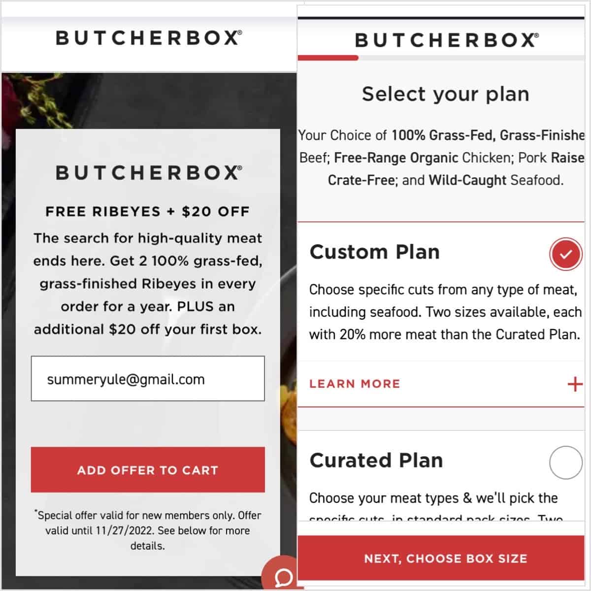 butcher box curated plan