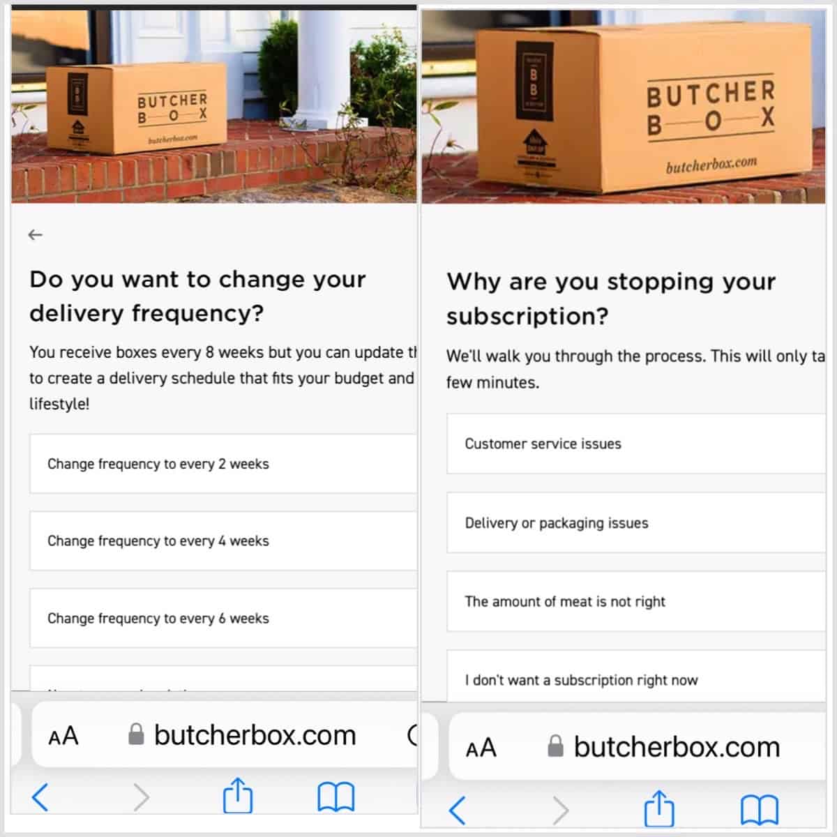cancel butcher box