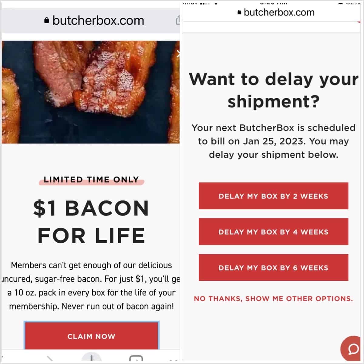 butcher box bacon for life