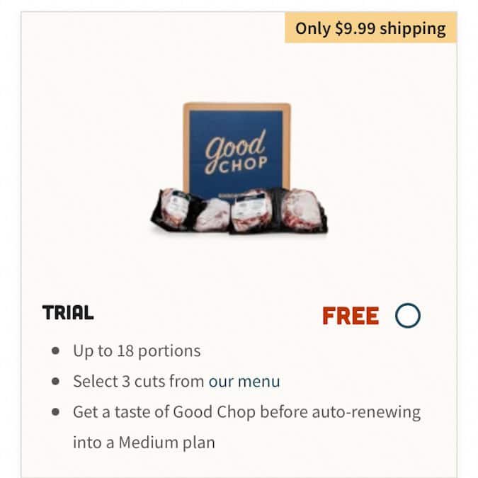 good chop free trial box