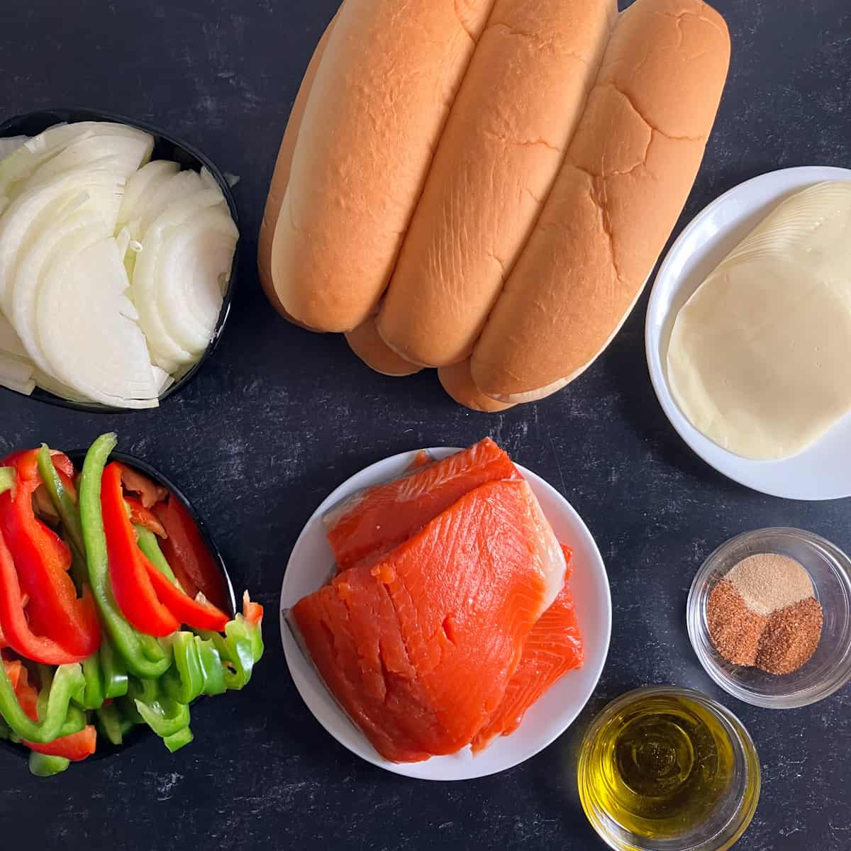 salmon cheesesteak ingredients