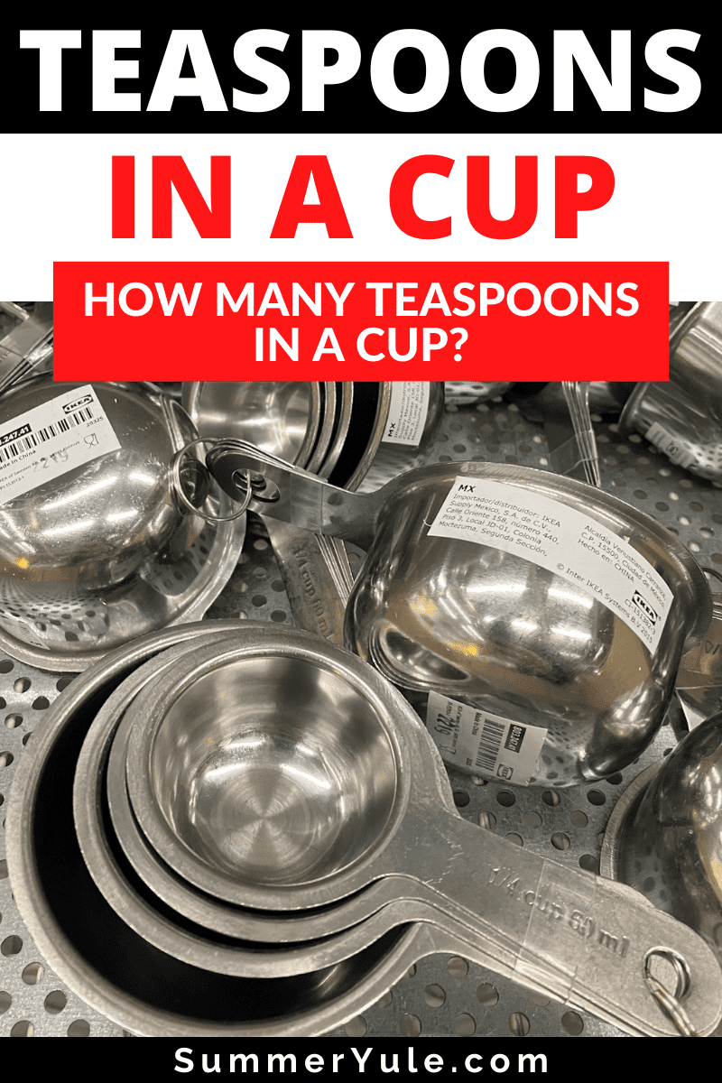 how many teaspoons in a cup