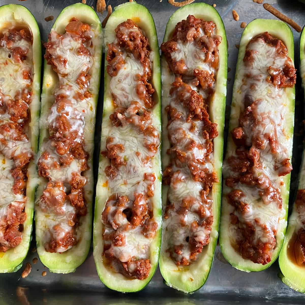 chorizo zucchini boats