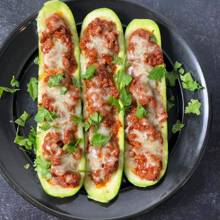 Keto Zucchini Boats with Chorizo (Chorizo Stuffed Zucchini)